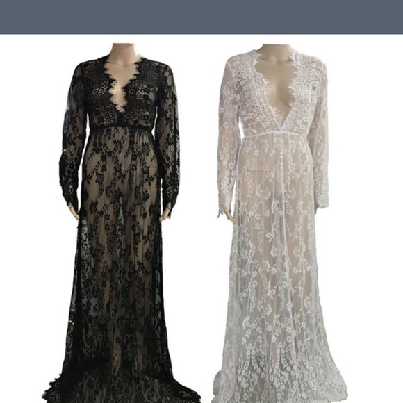 RESTOCKED! Lace Maxi Nightgown sizes S-3XL! - Picture 2 of 7