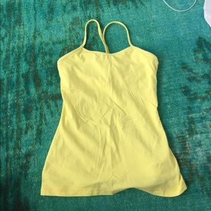 LULULEMON yellow power y tank