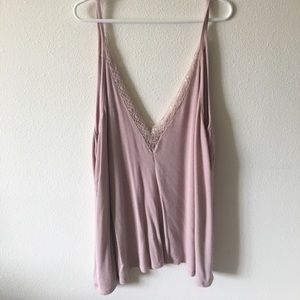 Light Pink Lace American Eagle Tank Top