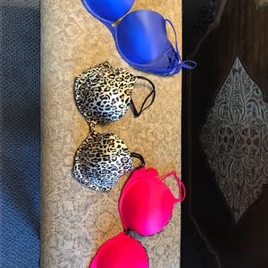 Three 36d Very Sexy push-up bras
