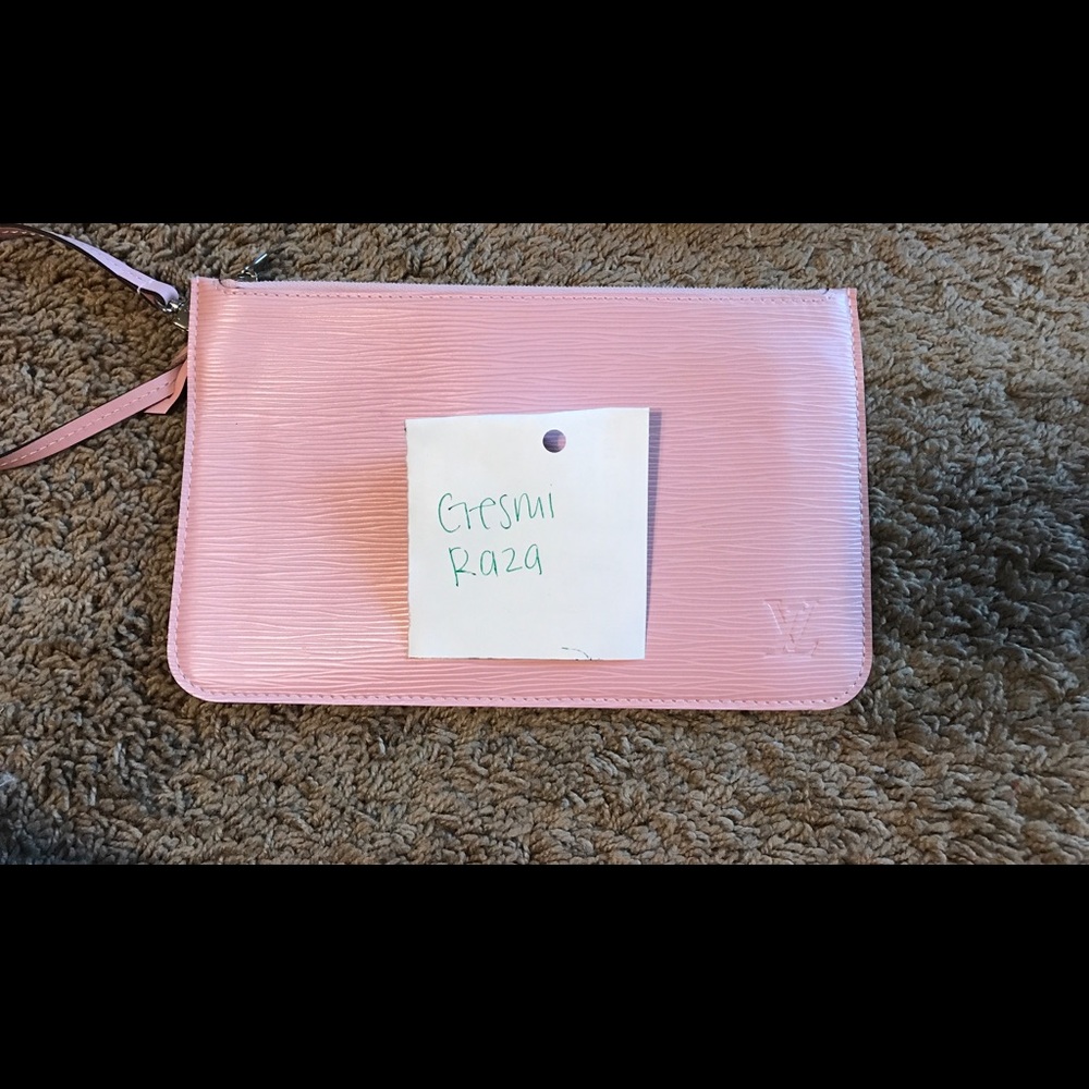 Louis Vuitton neverfull pouch rose ballerine