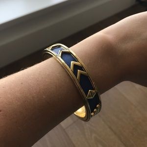 House of Harlow 1960 Blue and Gold Bangle