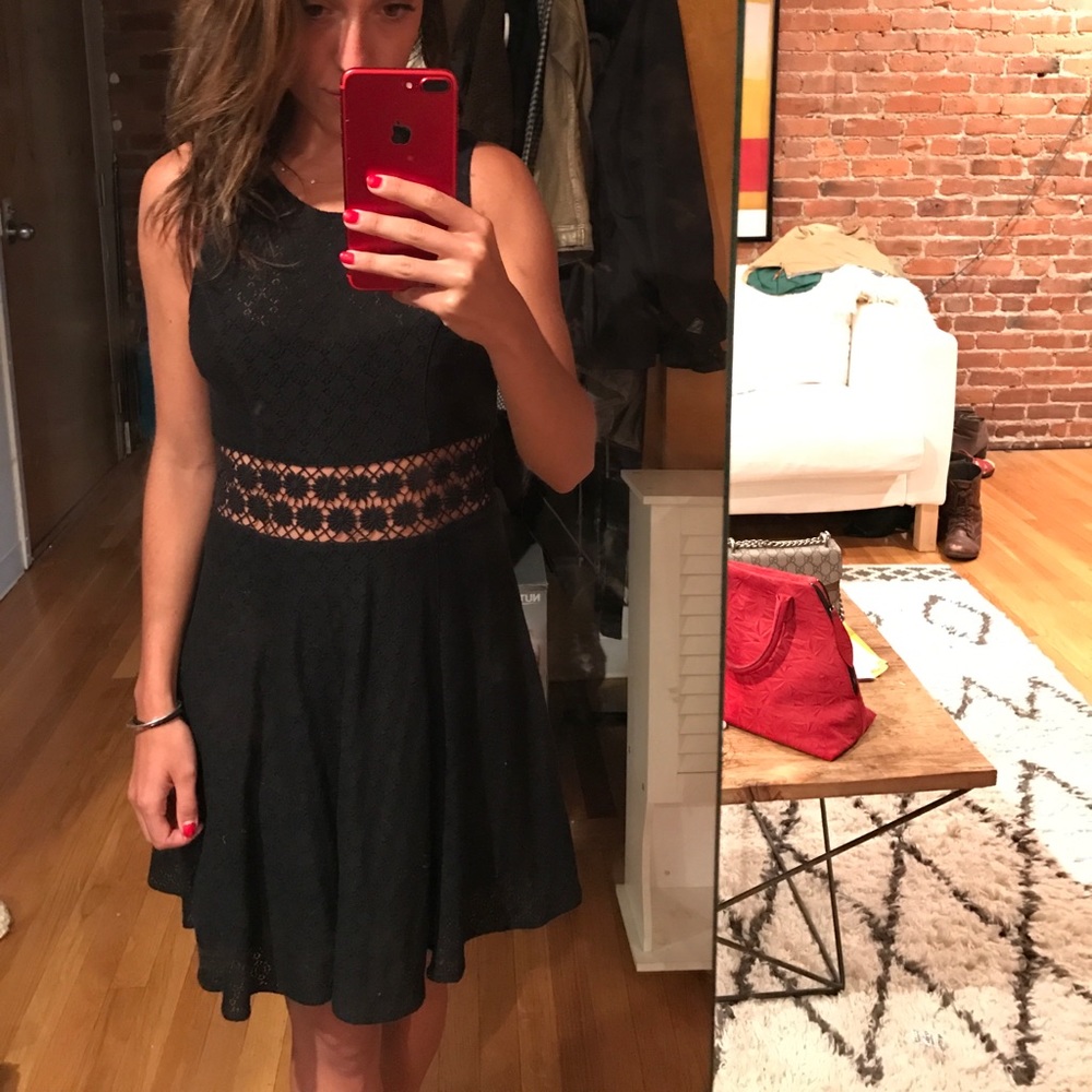 Free People cutout skater dress