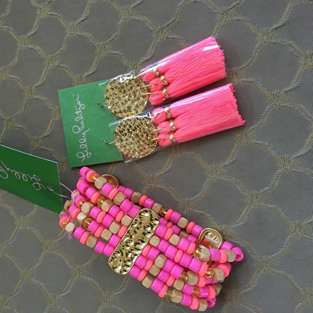 NWT Lilly Pulitzer earrings and bracelet