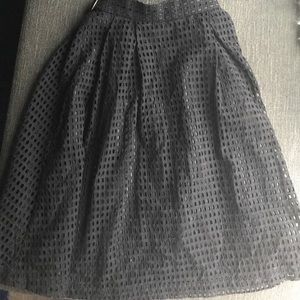 HM black eyelet skirt size 2