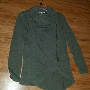 Dark olive Green cardigan with zip