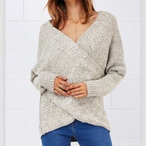 NWOT Cupshe V-Neck Wrap Sweater