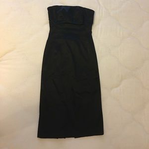 Bebe black strapless midi dress