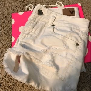 American Eagle White Booty Shorts