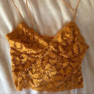 forever 21 mustard crop top