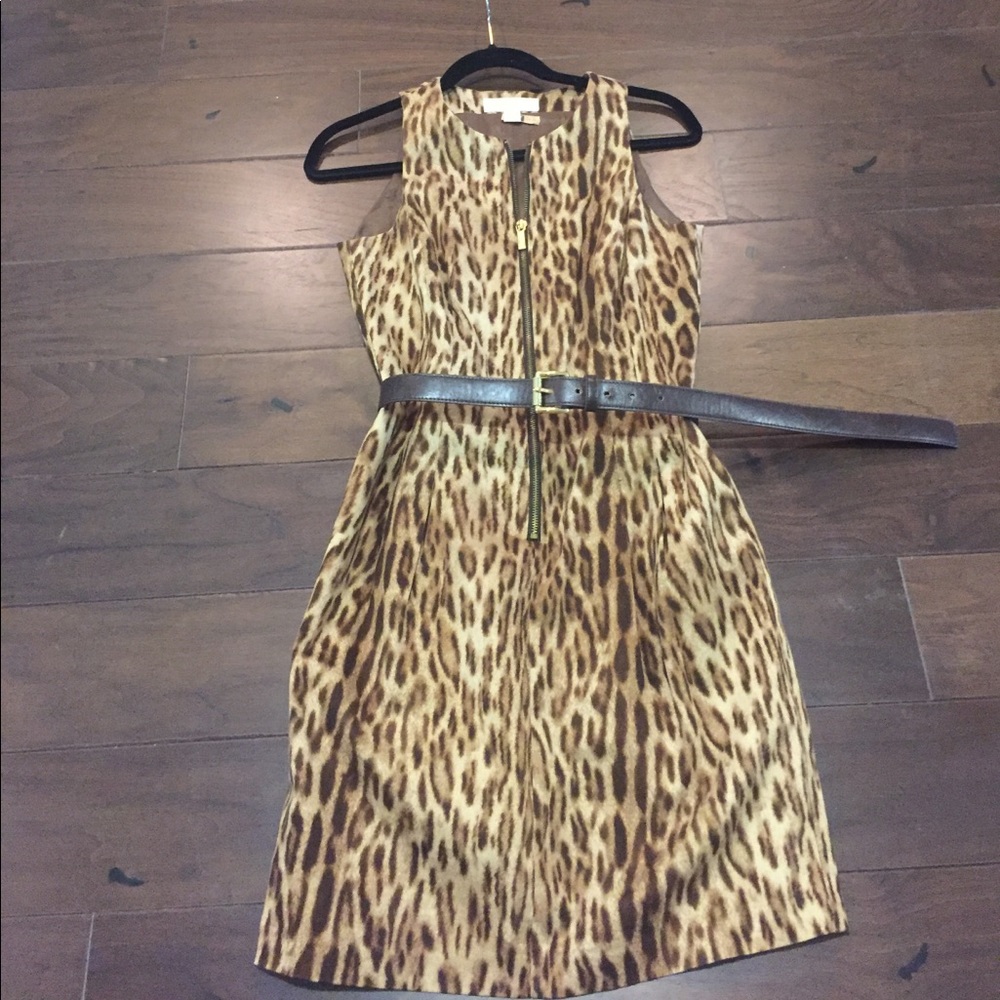 Michael Kors Leopard print dress with belt
