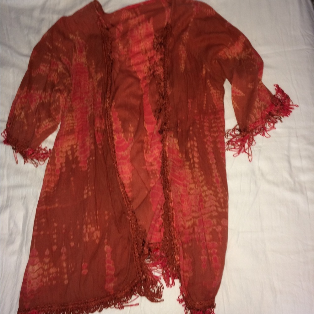 Burnt orange kimono