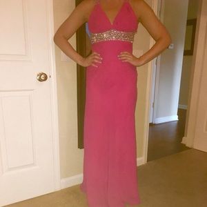 SUMMER SALE 💗 50% off! Hot Pink Prom Dress