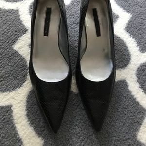 Black Pointy Toe Low Heels