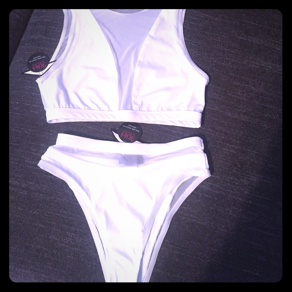 White Two Piece Swimsuit