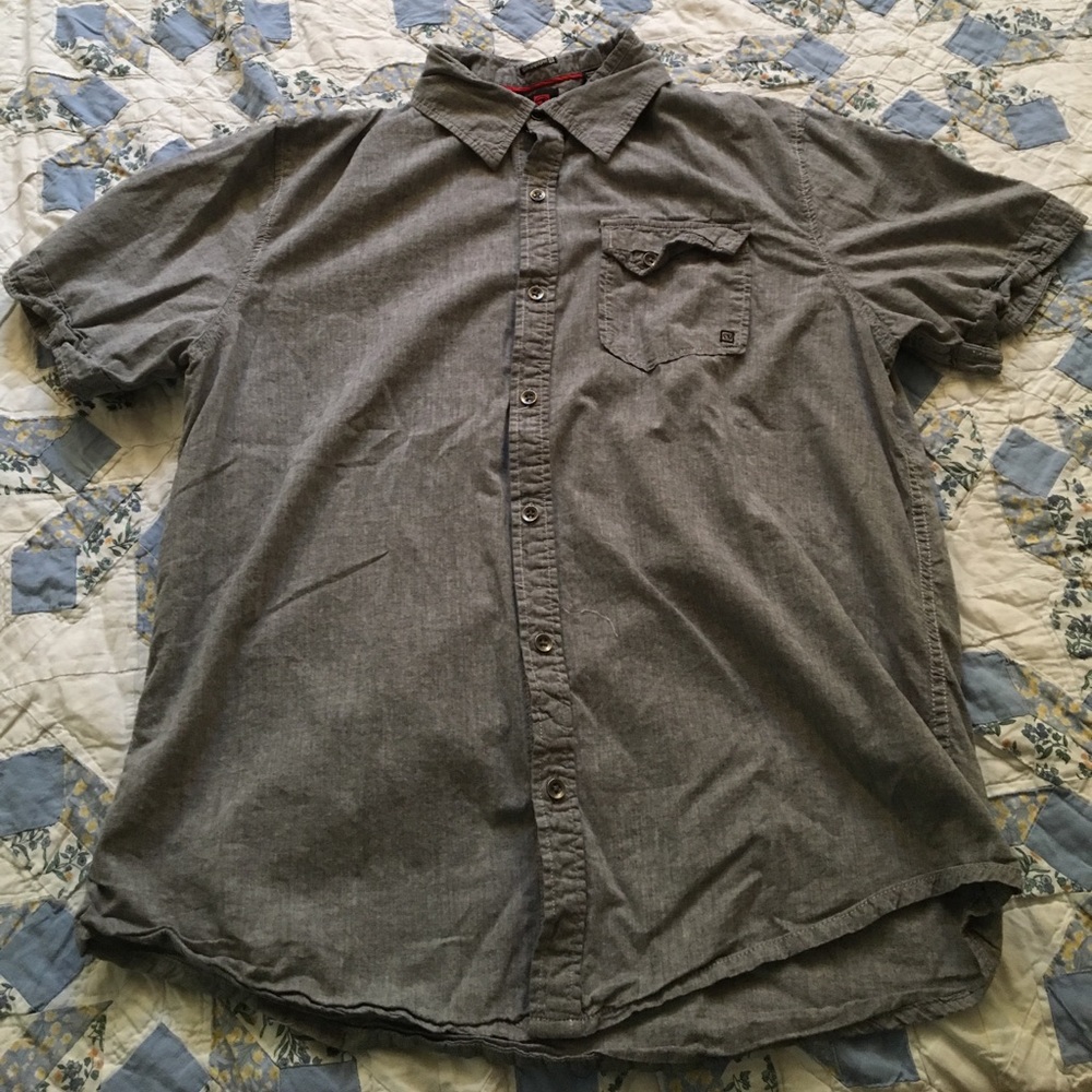Grey button up shirt