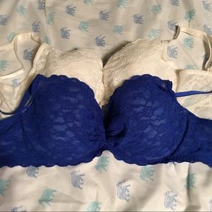 34D demi lace bras