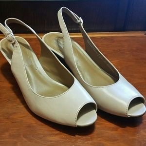 Leather Slingback Wedge- Brielle April