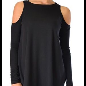Open Shoulder Long Sleeve Shirt