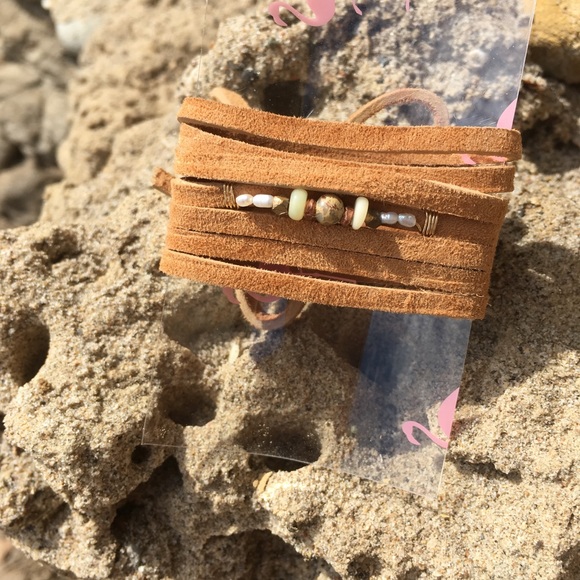 Handmade Leather wrap bracelet/choker - Picture 2 of 3