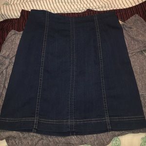 free people jean skirt