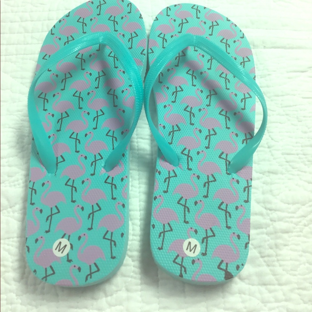 Blue flip flops