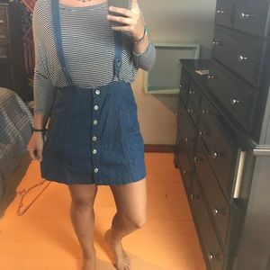 Jean skirt/overalls