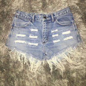 High Waisted Denim Shorts
