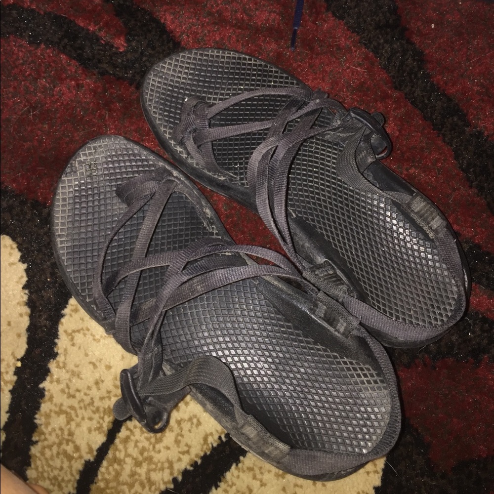 Black double strap Chacos