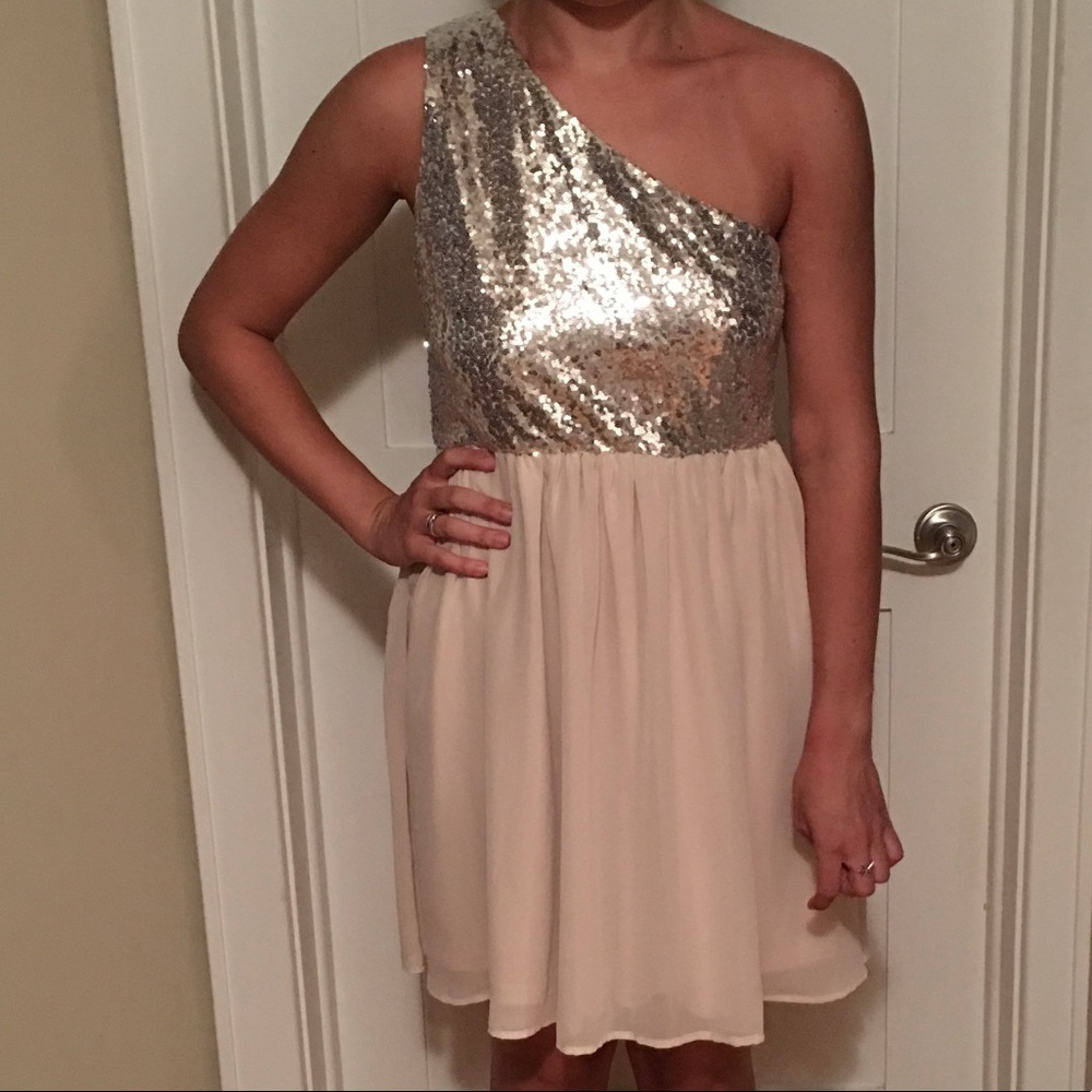 One Shoulder Sequin Dress