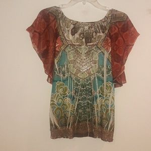 One world colorful blouse