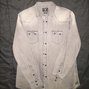 Zara Men's XL BLK Jean Shirt - Slim Fit