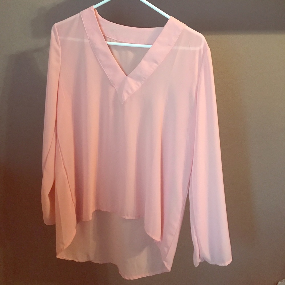 Shear Soft Pink Blouse