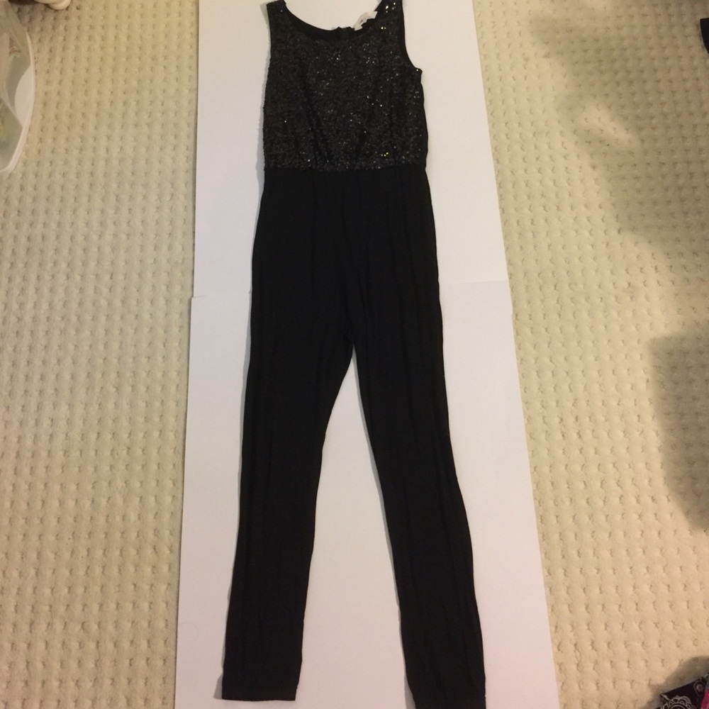 H&M Black Sequenced Top Jumpsuit
