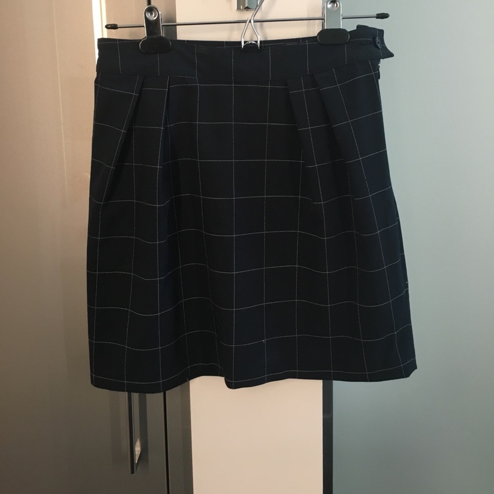 Urban Outfitters blue checkered skirt