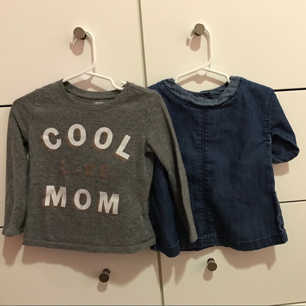 Three 2T toddler girl shirts from old navy