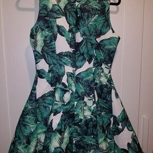 Green leaf dress