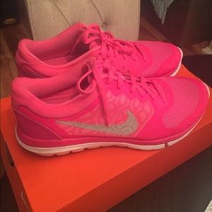 Hot pink Nike sneakers
