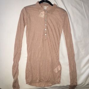 Blush Pink Long Sleeve Blouse