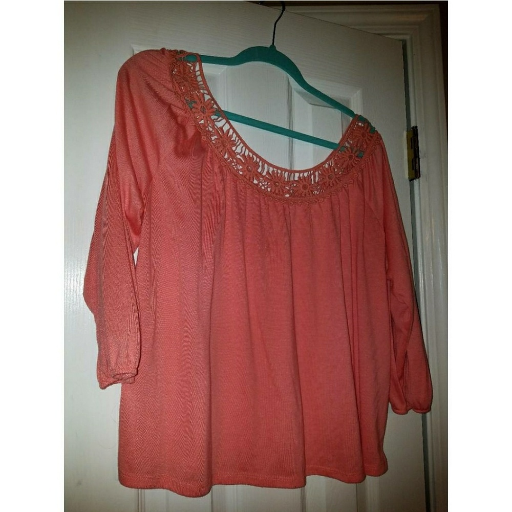 Coral Flowy Top