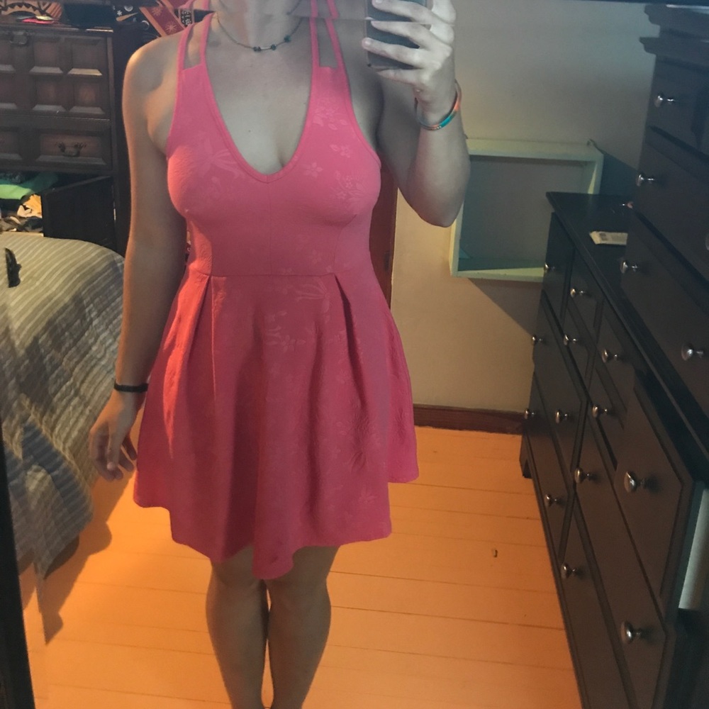Hot pink dress