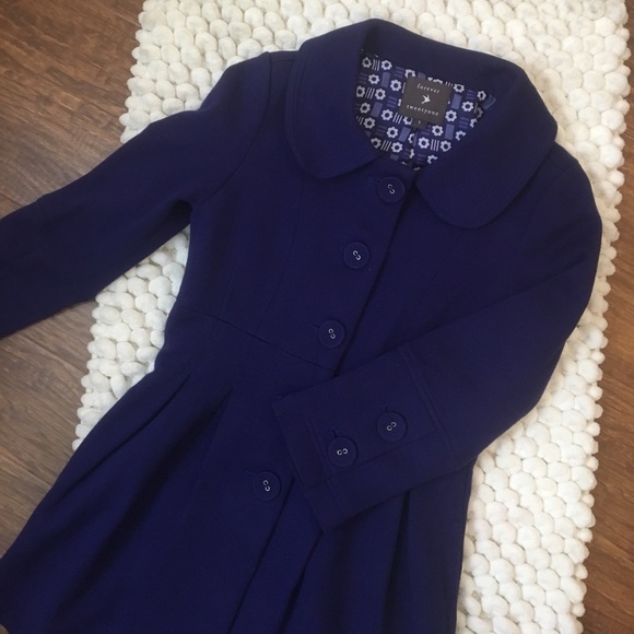 Forever 21 Jackets & Blazers - Royal purple button down peplum peacoat