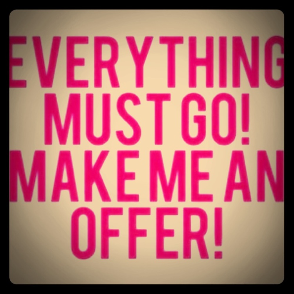 Closet clearing sale!