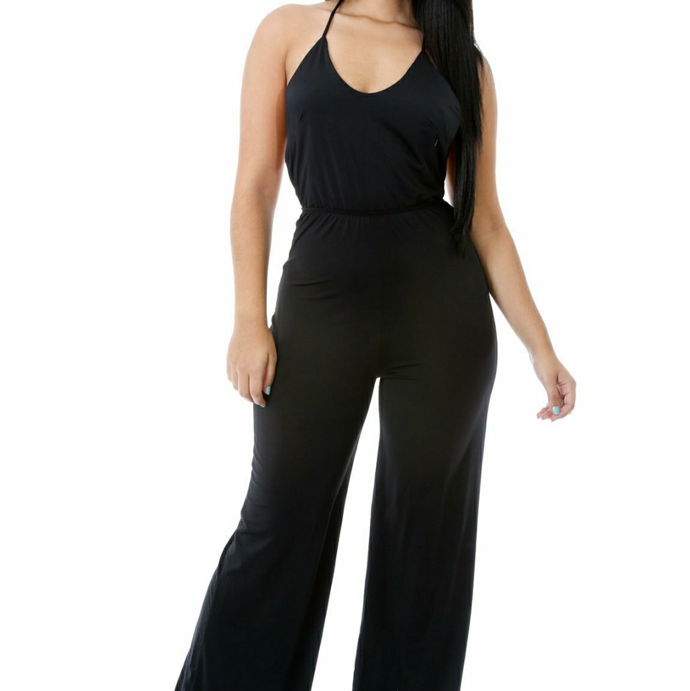 Sleeveless Satin-like Jumpsuit