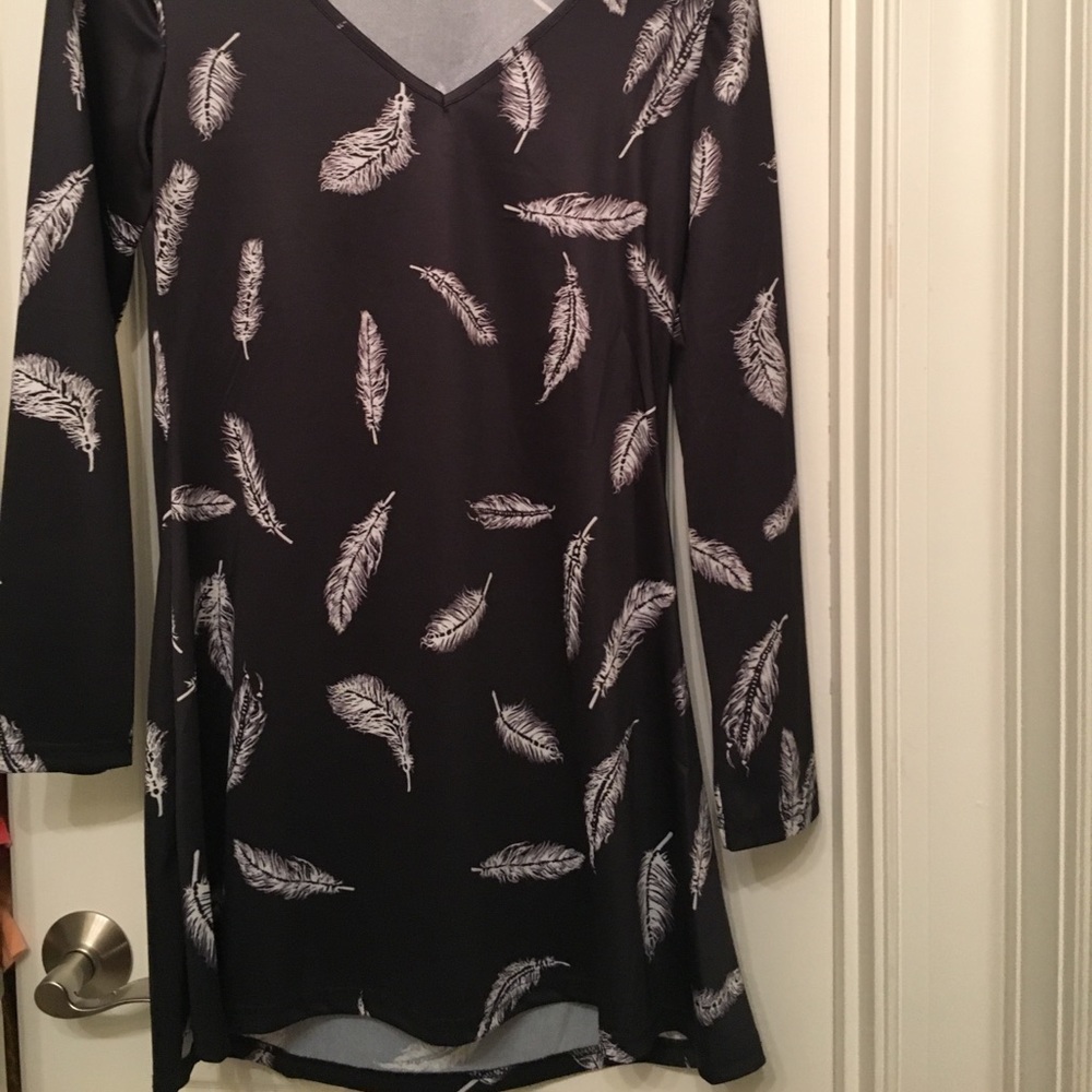 Black feather dress