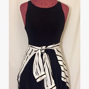 Forever 21 black stretchy skater dress