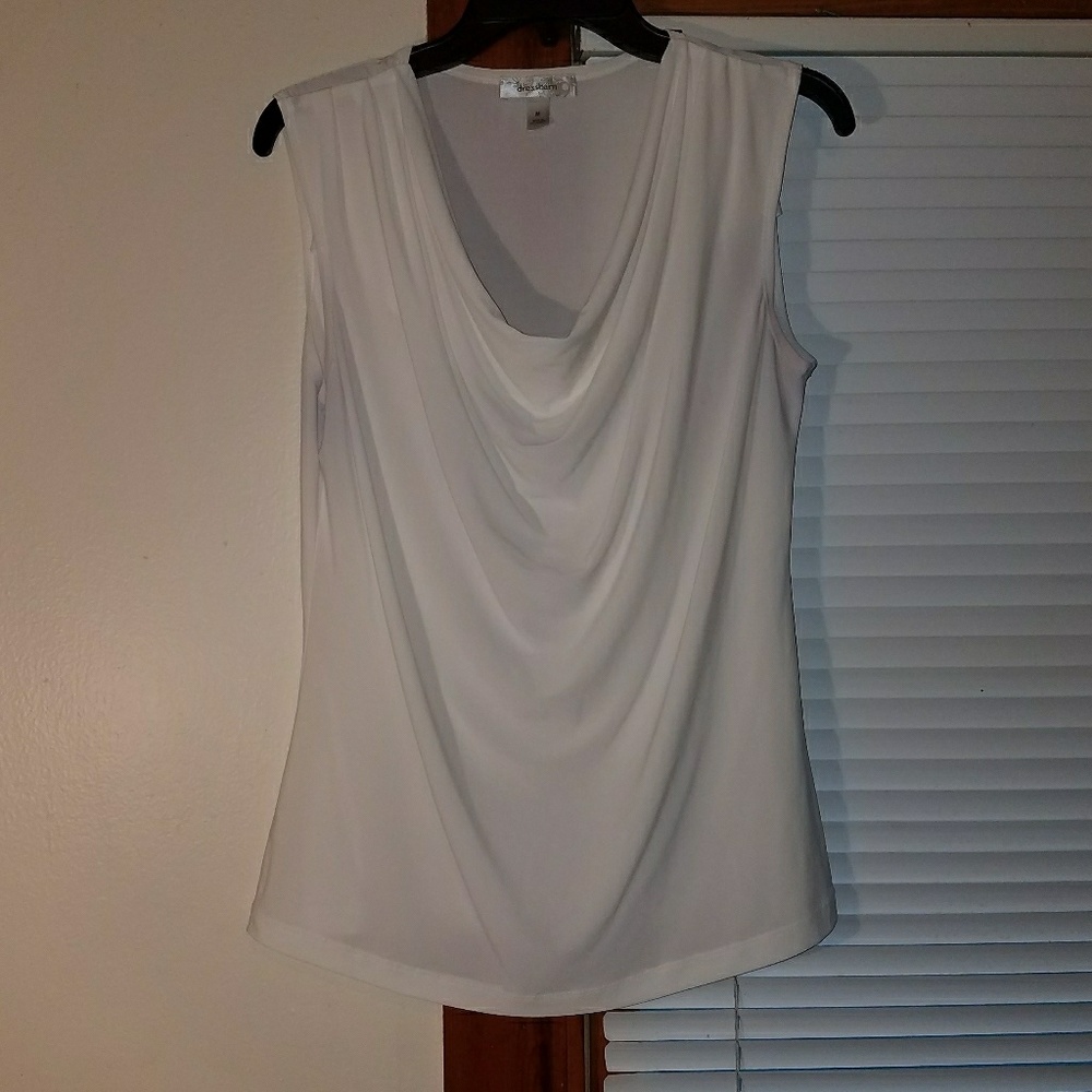 Off white cowl neck top