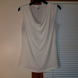 Off white cowl neck top