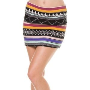 Colorful Billabong Mini Skirt