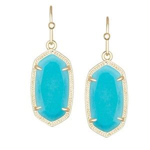 🆕 Kendra Scott "Dani" Gold Earrings in Turquoise
